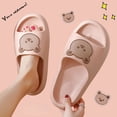 thumbnail image 2 of Home Slippers Cloud Woman Teddy Bear Summer Beach Slides Indoor Soft Sole Non Slip Eva Sandals Men Male Kawai Flip Flops Funny, 2 of 6