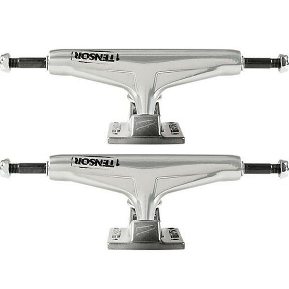 Tensor Regular Aluminum Scil Mirror Skateboard Trucks Raw/Black Fade - Hanger 5.25" Axle 8" (Set of 2)