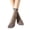 Khaki, variant on 10 Pairs Compression Socks For Women Lace Trimmed Solid Color Stockings Daily Wear,Pink,One Size