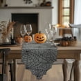 thumbnail image 3 of Halloween Spiderweb 13" x 90" Table Runner - 100% Polyester, Black, 3 of 9
