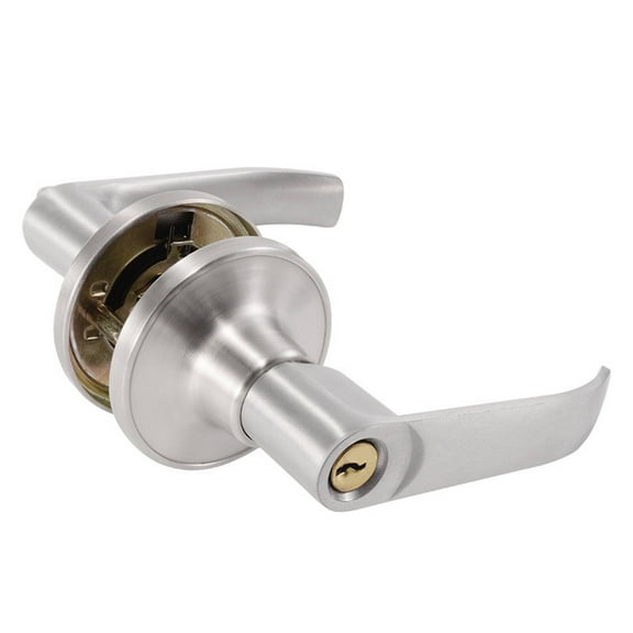 FACEGA Door Knob Color Variety Door Knob with Lockms Hassle-Free Mounting Door Handle,Silver