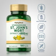 St. Johns Wort 4800 mg | 180 Capsules for Men and Women | by Piping Rock