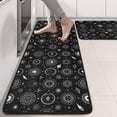 thumbnail image 2 of Kitchen Rugs Sets Of 2,Black Gothic Astrology Symbol Pattern Anti Fatigue Kitchen Mat Rugs Non Slip Washable,Decorative Kitchen Floor Mats for Kitchen,Sink,Laundry,17"x47"+17"x47", 2 of 5