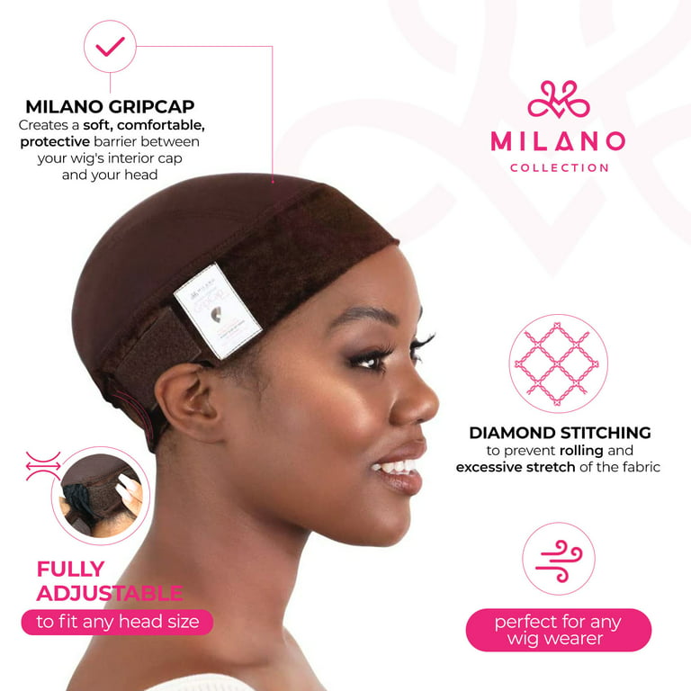 Milano Collection GripCap All-in-1 WiGrip Comfort Band and Wig Cap in Brown  