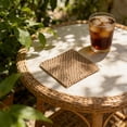 thumbnail image 4 of Vintage Linen Crocheted Coaster - Aromatherapy Candle & Photography Prop, Styling & Staged Decor Accessory, Brown, JKODE, 4 of 9
