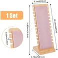 thumbnail image 3 of 1Pc Wood Slant Back Display Stand Velvet Soft Mat Necklace Storage Rack Space-Saving Chain Organizer Rectangle Detachable Pendants Holder with Base And Holder for Jewelry Storage, 3 of 8