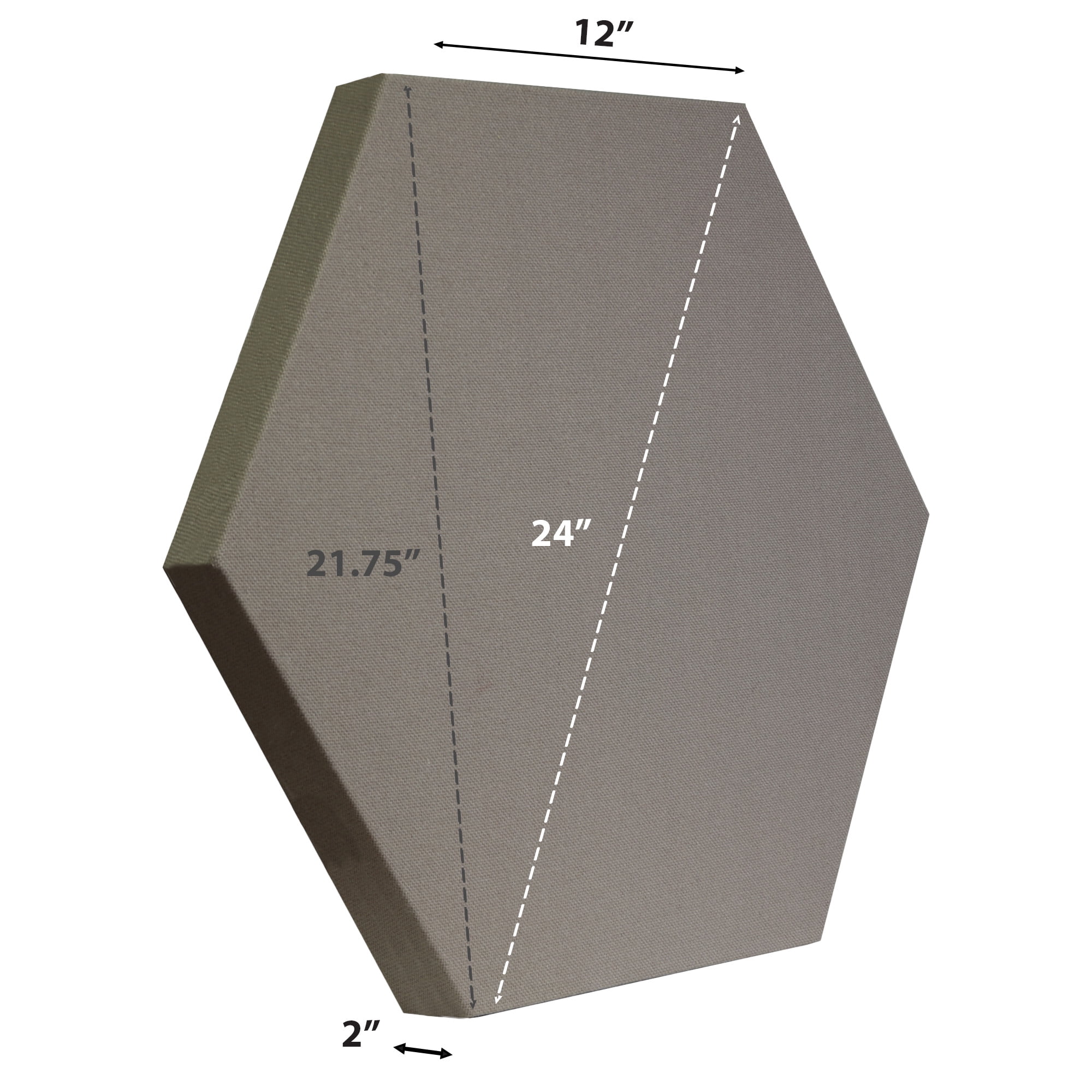 ATS Acoustics Hexagon Acoustic Panel Fire Rated 24" x 2" Sound Absorbing Professional Studio Quality Wall Tile (Latte)