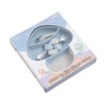 thumbnail image 2 of Uioepy Final Sale Cute Tableware Mushrooms Infant And Toddler Suction Cup Integrated Grid Complementary Food Tableware Set Effectively The Baby From Moving Or Knocking Over The Plate.Stainless Steel B, 2 of 7