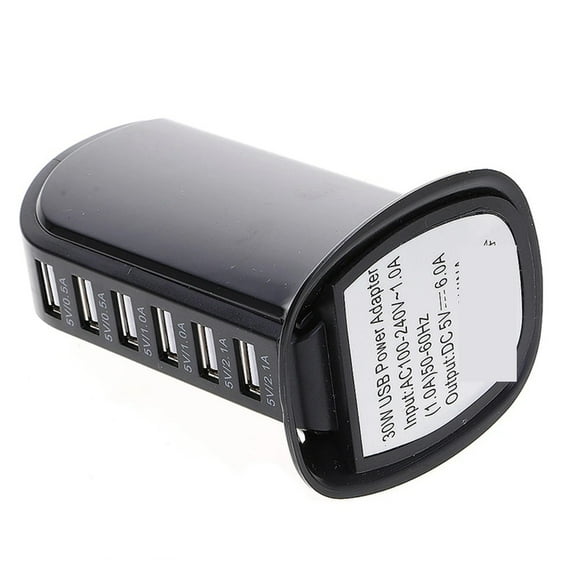 30W Fast Multi 6 USB Port Hub Charger Desktop Quick Charging Dock Station Multiple Travel Adapter