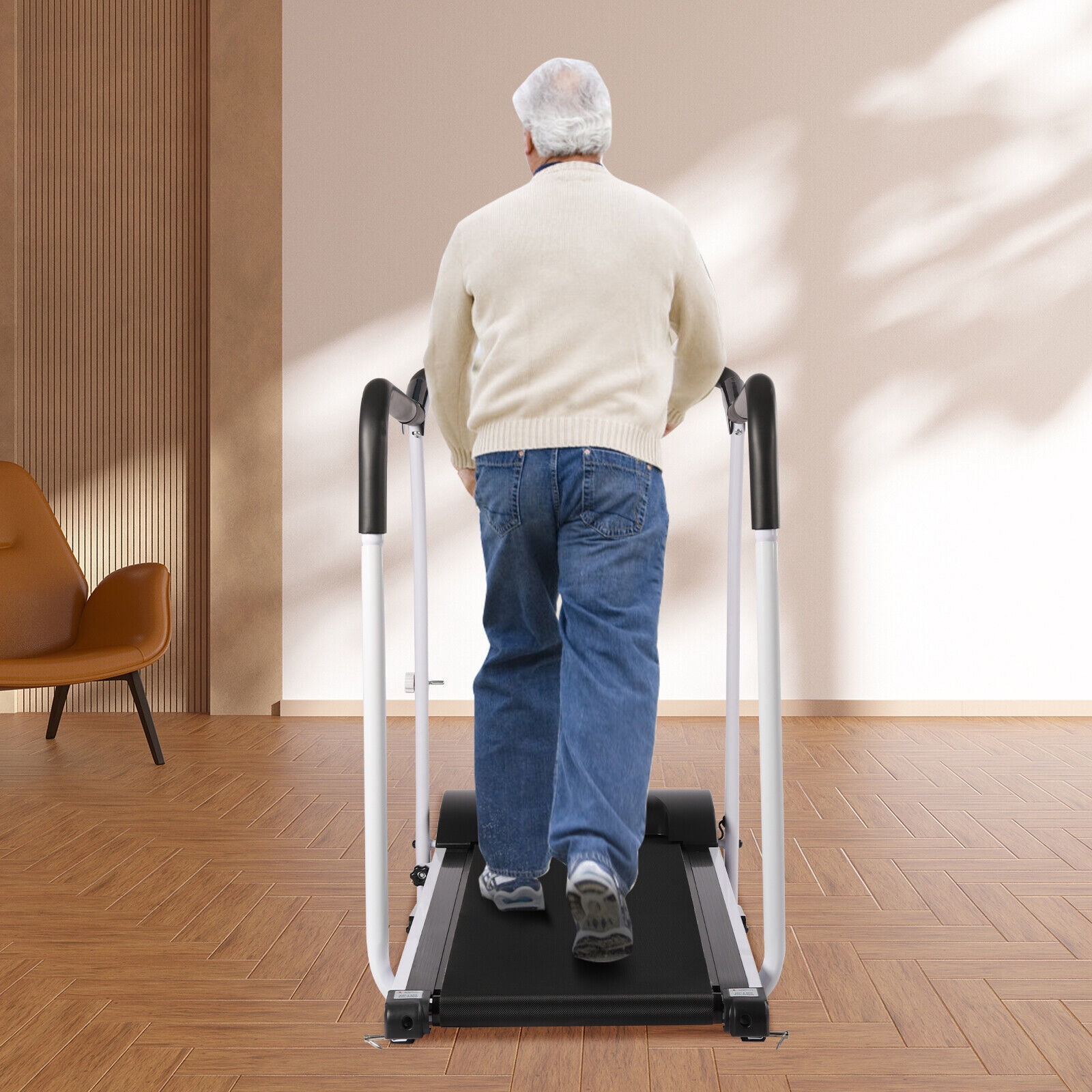 Floor-standing Electric Treadmill Home Elderly Walking Pad Machine Folding Frame Fitness Gym For Home, Office