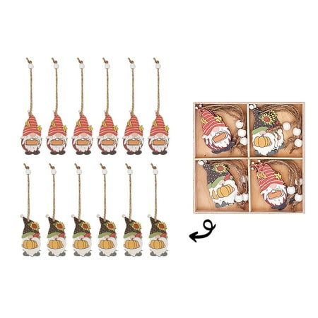 

Thanksgiving Ornament Painted Wooden Doll Pendant Pendant Rear View Mirror Swinging Animal