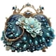 thumbnail image 1 of (LP973) Resina Azul Con Diamantes Serie Abstracta 30x30CM, 1 of 9
