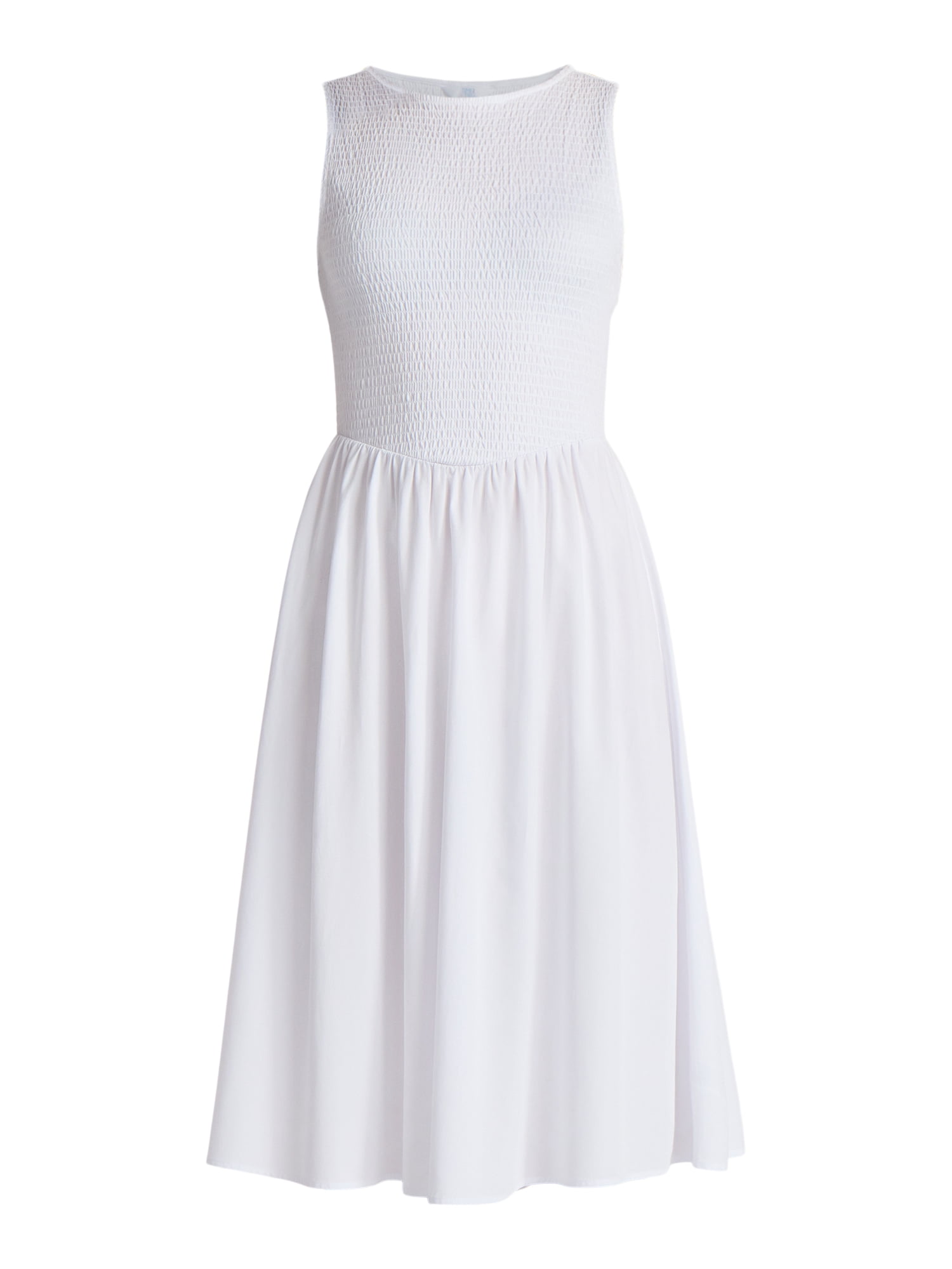 Time And Tru Women's Smocked Woven Midi Dress, Sizes XS-3XL