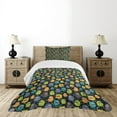 thumbnail image 4 of Ambesonne Alien Quilted Bedspread Set 2 Pcs, Cartoon Style Beings, Twin Size, Multicolor, 4 of 5