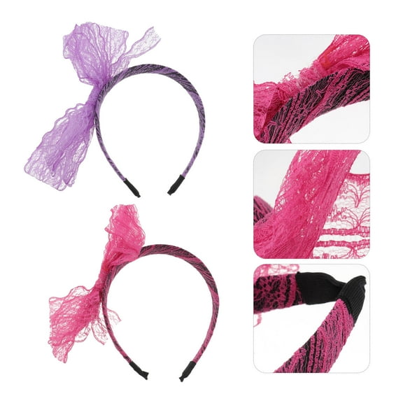 PENIKOKO 70/80s Retro Style Headband Cloth Party Accessories Women Party 2Pack