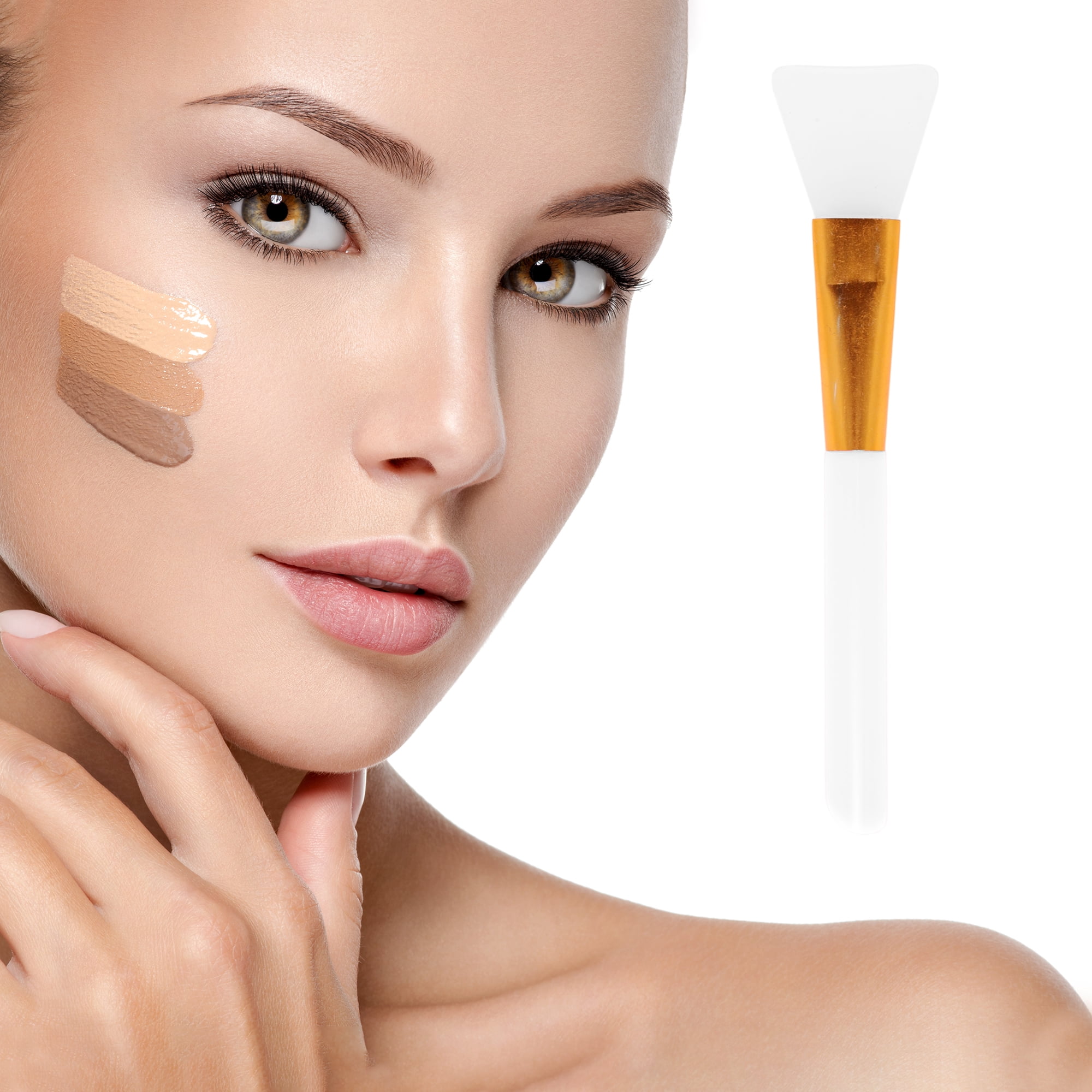 Unique Bargains Smooth Face Mask Applicator 5 Pcs White
