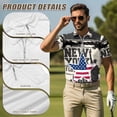 thumbnail image 5 of Aplkyhs Matching Couple Tennis Shirts New York American Flag Star Quarter Zip Matching Golf Shirts for Couple Machine Washable Mens Hawaiian Shirt for Golf,Tennis,Hiking,Running,Gym, 5 of 6