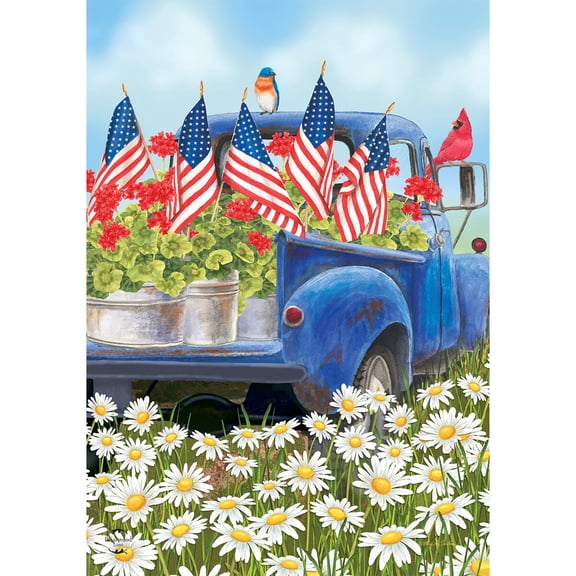 Briarwood Lane Spring Garden Flag 12x18 For Outdoor All American Truck For Spring Garden Flag Flags For Outside