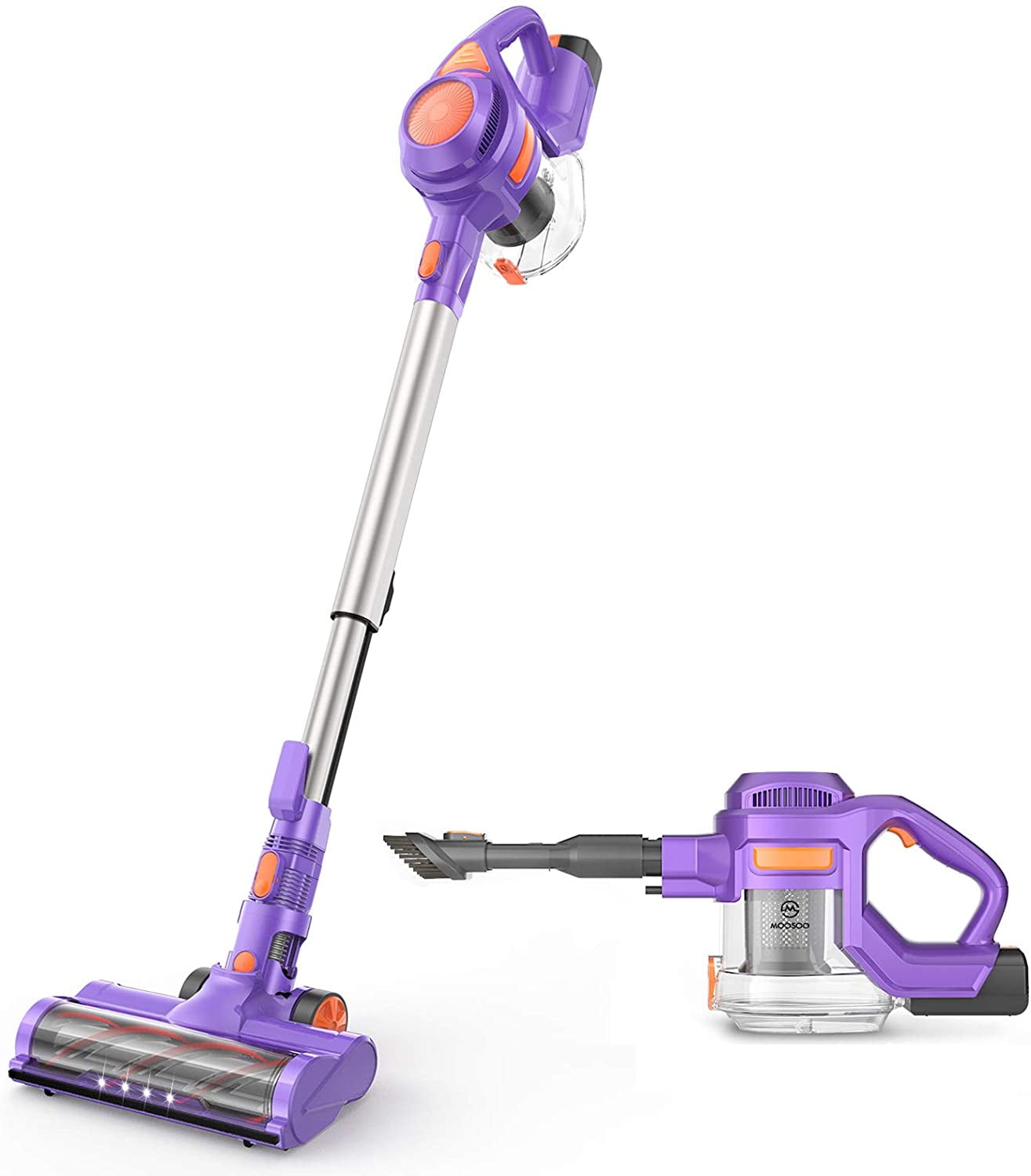 MooSoo Cordless Vacuum Cleaner 22Kpa Handheld 4 Deep Cleaning Carpet Pet Hair US 