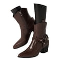 thumbnail image 6 of Women's Pattern Large Size /Winter Thick High Heels Pointed Women's Short Boots Single Boots, 6 of 7