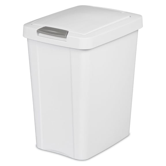 Sterilite 28L Touch Top Wastebasket - White