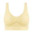 thumbnail image 5 of Gmluru Bras for Women Seamless Comfort Wire-Free Bra 5-Pack Soft Breathable Racerback for Gentle Lift Yellow (3XL), 5 of 6