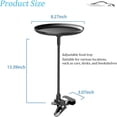 thumbnail image 2 of Car Adjustable Food Tray, 360° Anti-Slip Swivel Vehicle Snacks Drink Cup Storage Eating Table, 8.7 Inch Diameter Clip Type Automotive Dining Universal for Truck SUV Sedan -, 2 of 6