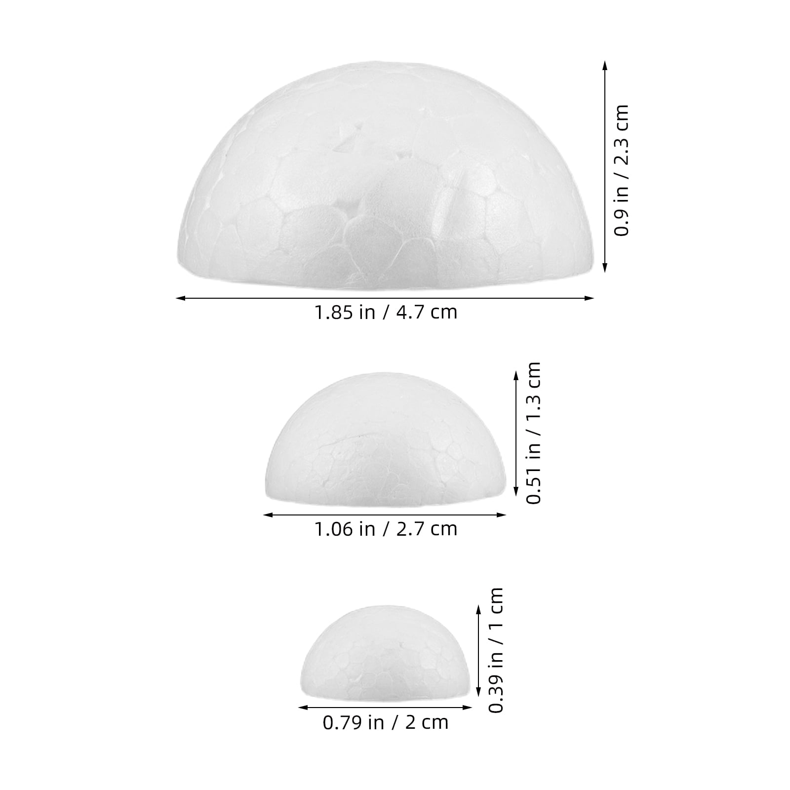 Raindrops 300 Pieces Hemispherical Polystyrene Foam for Crafts, Holiday Decorations, and Projects