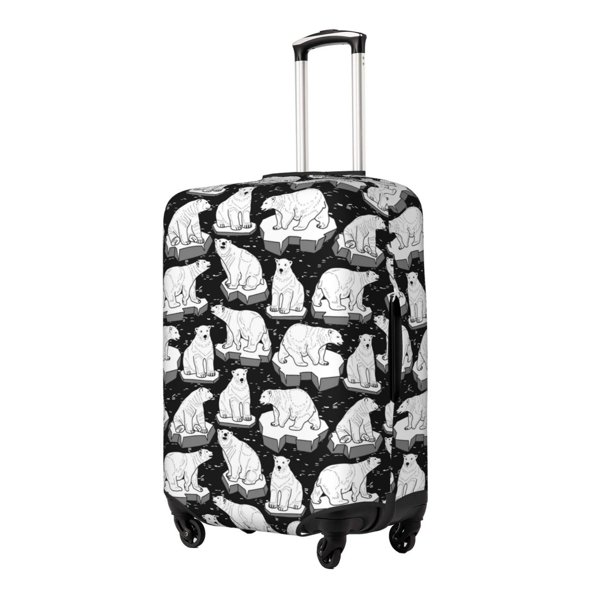 Fotbe Cute Cartoon Polar Bear Funda Protectora para Equipaje, Antirrayones y Resistente a la Suciedad, Compatible con Maletas de 18 a 32 Pulgadas-Large