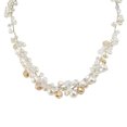 thumbnail image 2 of Amazing Cluster of White Pearls Milky Quartz Crystal Beads Statement Necklace for Female Adult, 2 of 3