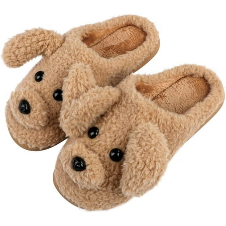 

Womens Memory Foam Slippers Cute Animal Fuzzy Christmas Reindeer Indoor Slippers Warm Fleece Ankle Boots House Shoes