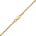 thumbnail image 3 of 10K Yellow Gold Solid Diamond Cut Rope Chain Bracelet (1.5mm, 7"), 3 of 3