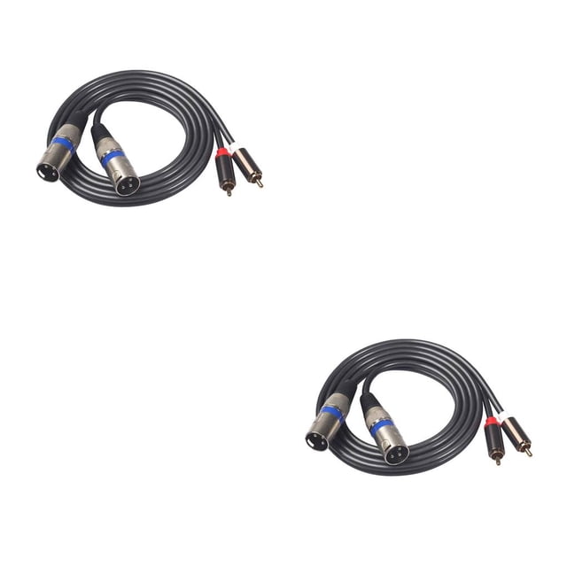 Seitruly Cable de Audio RCA Dual de 1,5 M a 2 RCA Audio XLR adaptador coaxial de enchufe profesional Cable de vídeo chapado Type1 NO1