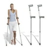 KARMAS PRODUCT Forearm Crutches for Adults/Youth, Pair of Adjustable Armrest Crutches, Ergonomic Comfortable Grip, Lightweight Aluminum Crutches w/ Non-Slip Rubber