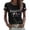 Black, variant on Women's Graphic Print T-Shirt Patriotic Union Jack Short Sleeve Round Neck Casual Summer Tee for Holiday