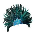 thumbnail image 2 of Tocado de plumas para fiestas temáticas de danza y presentaciones escénicas Cian, 2 of 9