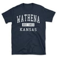 thumbnail image 1 of Wathena Kansas Classic Established Men's Cotton T-Shirt, 1 of 1