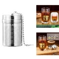 thumbnail image 3 of DOLITY 1pc Stainless Steel Tea s Tea Strainer Mesh Tea Infuser for Mug with Chain cylinder, 3 of 8