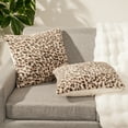 thumbnail image 5 of Sanmadrola Decorative Throw Pillow Covers 18x18 Plush Leopard Faux Rabbit Fur Cozy Super Soft Luxury Set of 2 Throw Pillow Cover for Christmas Sofa Couch Bed Living Room Home Decor, 5 of 8