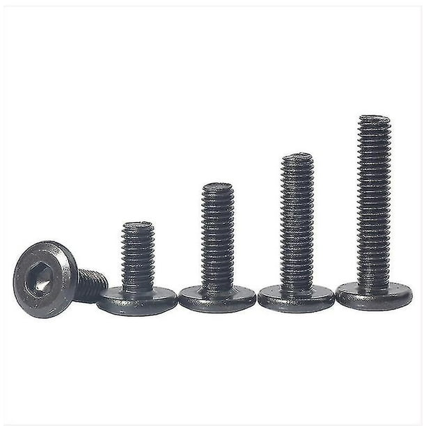Screws 10/20pcs M5 M6 M8 Black Hypotenuse Flat Head Hex Drive Screw Down Side Furniture Screws Ssxjv