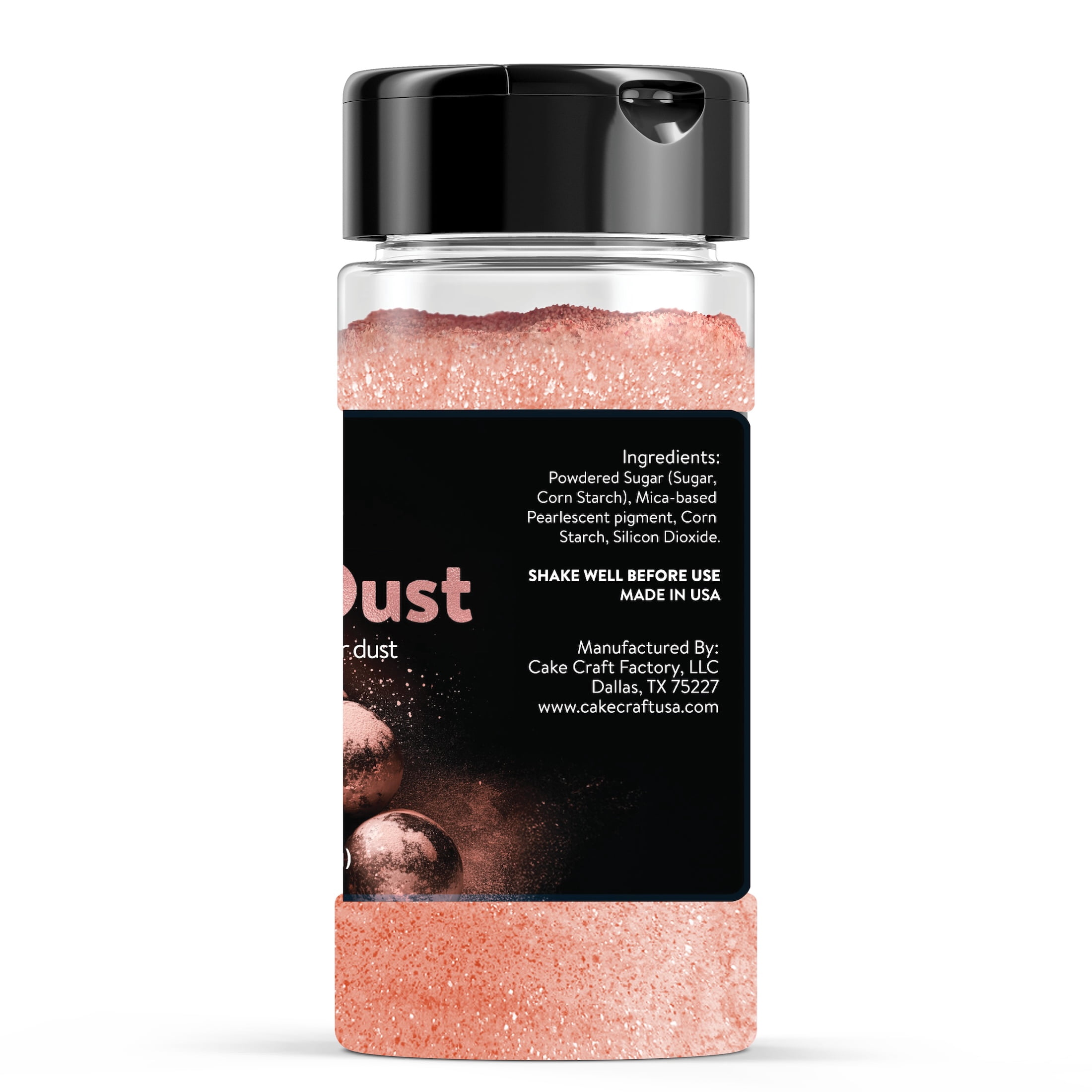 Cake Craft Edible Dazzle Dust, Rose Gold| Edible Glitter for Cakes, Cupcakes, Cocktails & More | Food-Safe Decorating Dust | 100% Edible