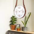 thumbnail image 4 of Reloj de pared redondo dorado de 12 pulgadas con pantalla grande y correa de PU, 4 of 5