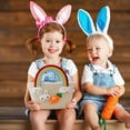 thumbnail image 5 of Darzheoy Easter Basket, Easter Baskets for Kids, Baby Easter Basket with Handle, Empty Bunny Egg Basket, Easter Baskets for Boys Girls, Easter Gifts Basket, 5 of 7