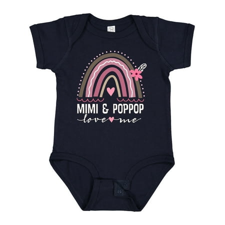 

Inktastic Mimi and PopPop Love Me Rainbow Gift Baby Girl Bodysuit