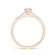 thumbnail image 2 of ANGARA Natural Diamond Tapered Shank Engagement Ring in 14K Rose Gold for Women (Size-4.9mm| Color-H| Clarity-SI2) | April Birthstone, Anniversary, Jewelry Gift for Women | Natural Diamond Ring, 2 of 10