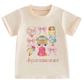 thumbnail image 3 of Girls Short Sleeve Cartoon Print Tee Shirts Casual Campus For Season Kids Wear Age 3-14 Years, 3 of 5