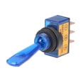 thumbnail image 2 of 2Pcs Interruptor de palanca Rocker SPST con luz LED azul 20A 12V 3P ON-OFF, 2 of 3