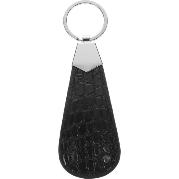 MERRYHAPY Cuerno Para De Cuero PU Con Llavero Portátil Color Negro Para Viajes