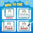 Torlam Elkonin Boxes Phonemic Awareness Phonics Games, Reading Sound