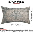 thumbnail image 3 of Ethnic Boho Rectangular Pillow Covers 12X20 Inch Bohemian Carpet Vintage Lumbar Pillow Cases Grey Brown Floral Throw Pillows Set of 2 Home Decor for Living Room Bedroom Outdoor Cushion, 3 of 6